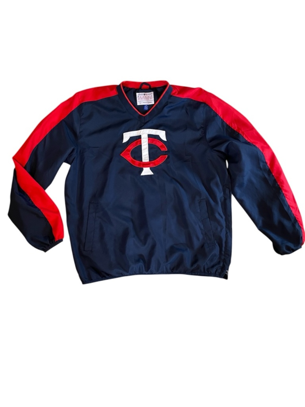 Minnesota Twins Navy and Red Pullover Windbreaker
